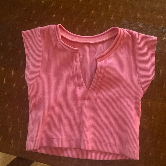 urban outfitters double pink top - Picture 1 of 1